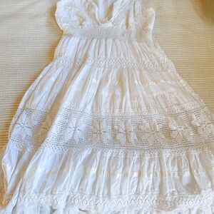 White Lace Cotton Women’s Dress